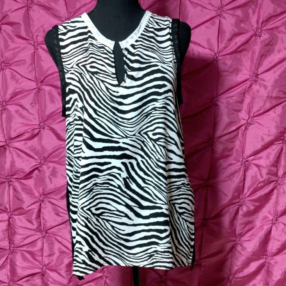 Ro & De XS Zebra Sleeveless Top